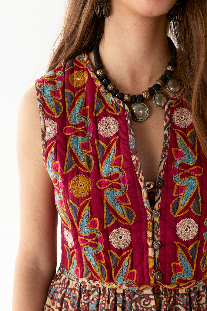 Maison Hotel Eugenie Dress in Mullumbimby Patchwork - Arielle Clothing