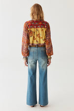 Maison Hotel Leandra Blouse in Patchwork - Arielle Clothing