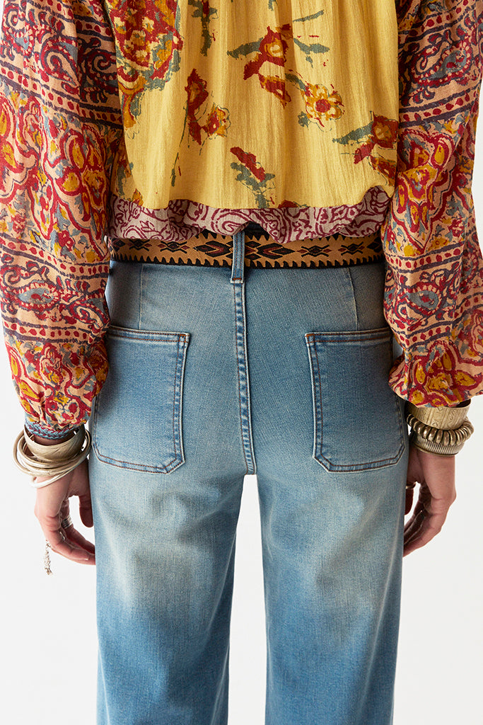 Maison Hotel Leandra Blouse in Patchwork - Arielle Clothing