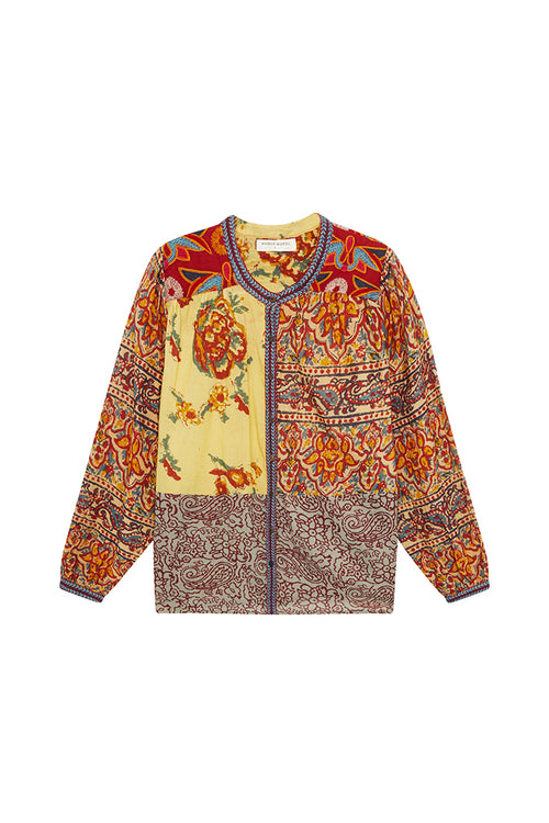 Maison Hotel Leandra Blouse in Patchwork - Arielle Clothing