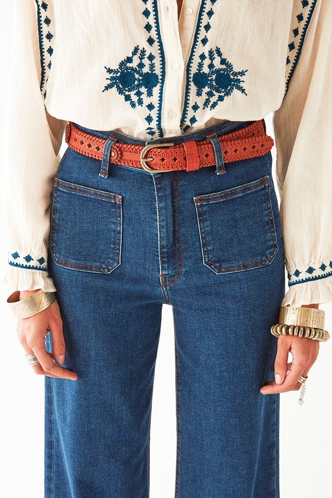 Maison Hotel Philippa Blouse in Panna Cotta - Arielle Clothing