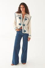 Maison Hotel Philippa Blouse in Panna Cotta - Arielle Clothing