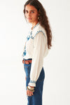 Maison Hotel  Philippa Blouse in Panna Cotta - Arielle Clothing