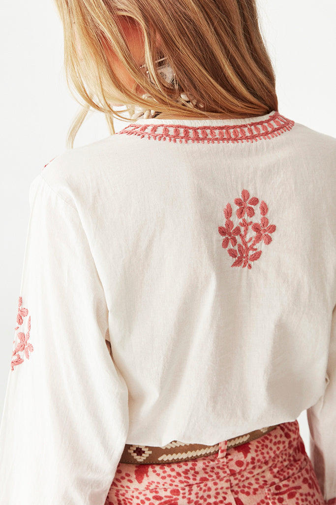 Shyla Blouse in Chikan Blossom