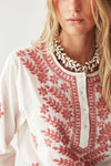 Shyla Blouse in Chikan Blossom
