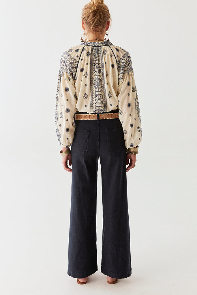 Maison Hotel Stephanie Blouse in Off-White - Arielle Clothing