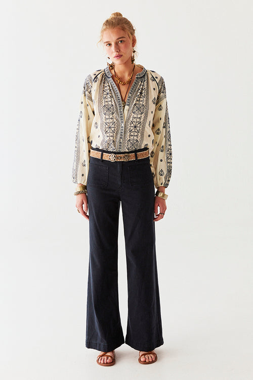 Maison Hotel Stephanie Blouse in Off-White - Arielle Clothing