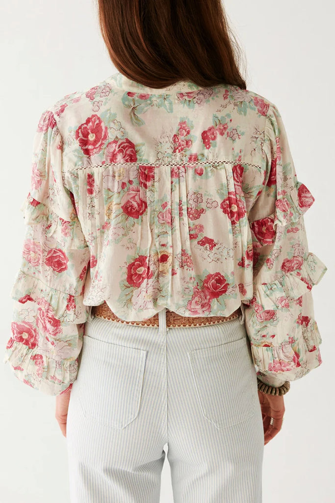 Maison Hotel Lolita Blouse in Candy Roses - Arielle Clothing