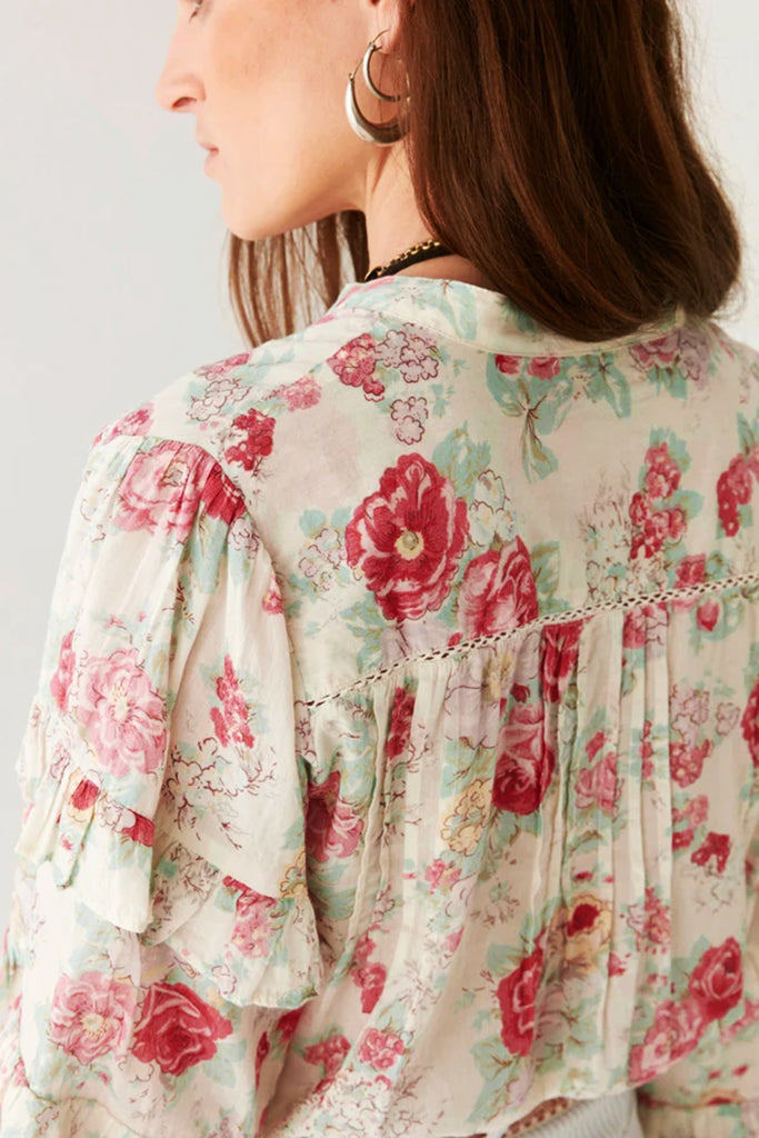 Maison Hotel Lolita Blouse in Candy Roses - Arielle Clothing