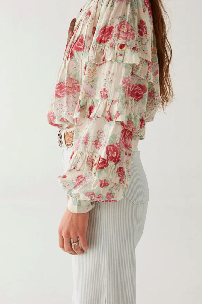 Maison Hotel Lolita Blouse in Candy Roses - Arielle Clothing