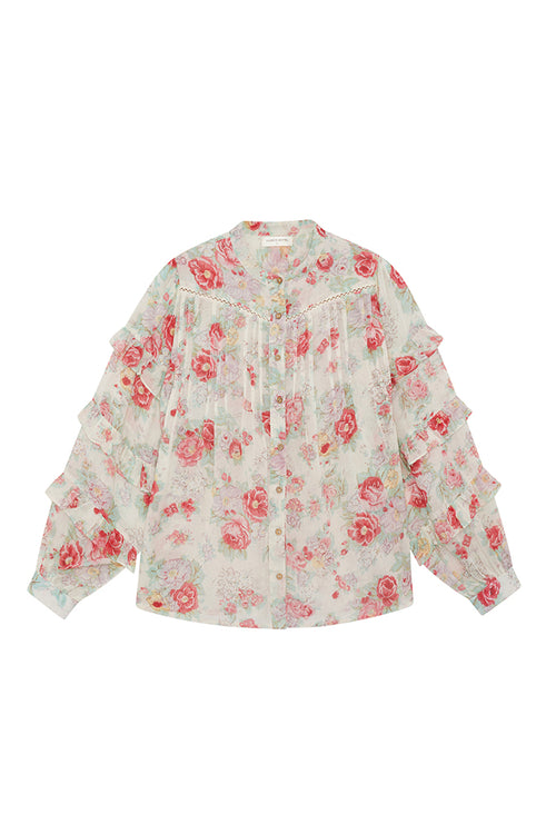 Maison Hotel Lolita Blouse in Candy Roses - Arielle Clothing
