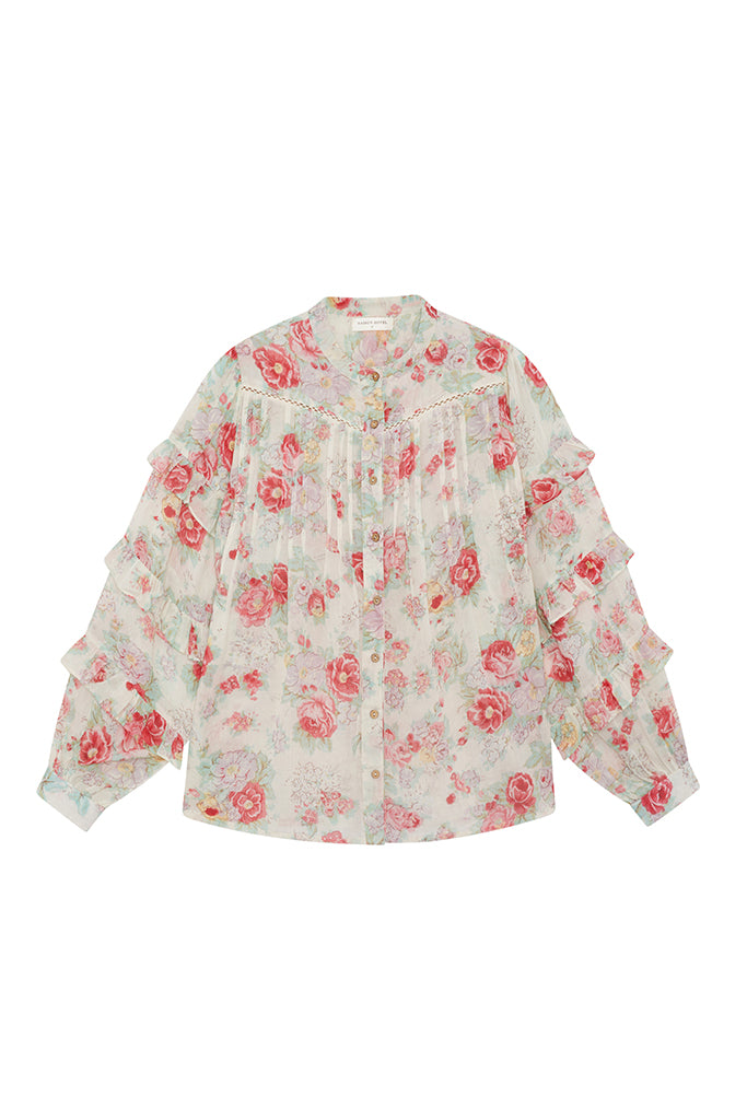 Maison Hotel Lolita Blouse in Candy Roses - Arielle Clothing