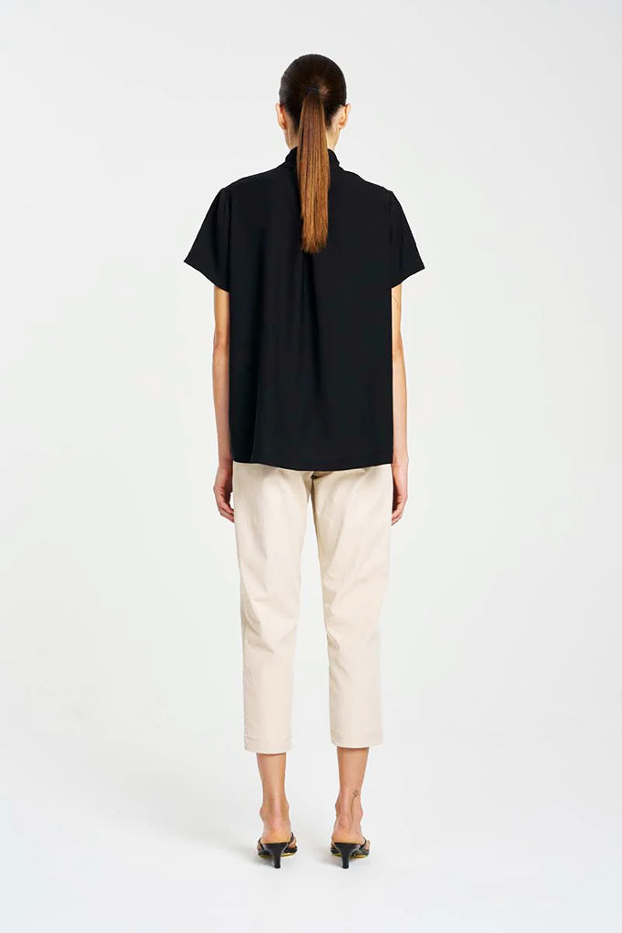 Mela Purdie F416 1831 Tapered Flat Pant in Flax - Arielle Clothing