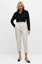 Mela Purdie F416 1831 Tapered Flat Pant in Stone - Arielle Clothing
