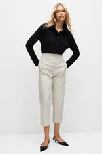 Mela Purdie F416 1831 Tapered Flat Pant in Stone - Arielle Clothing