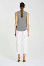 Mela Purdie F416 1831 Tapered Flat Pant in Ivory - Arielle Clothing