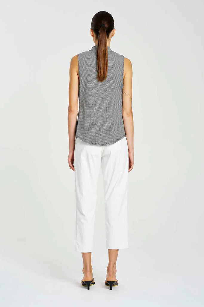 Mela Purdie F416 1831 Tapered Flat Pant in Ivory - Arielle Clothing