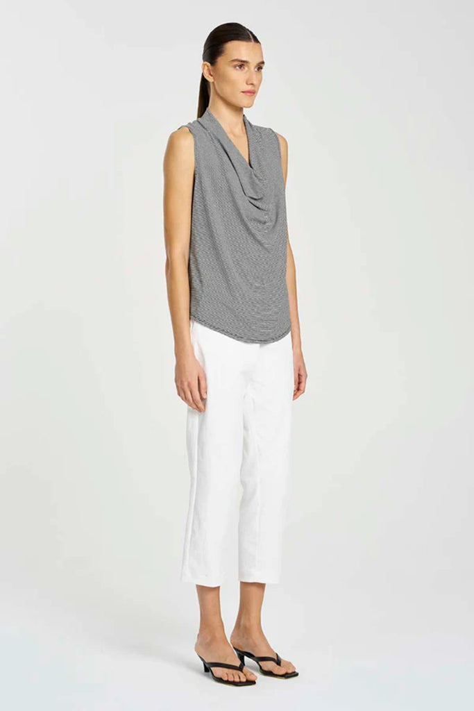 Mela Purdie F416 1831 Tapered Flat Pant in Ivory - Arielle Clothing