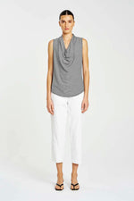 Mela Purdie F416 1831 Tapered Flat Pant in Ivory - Arielle Clothing