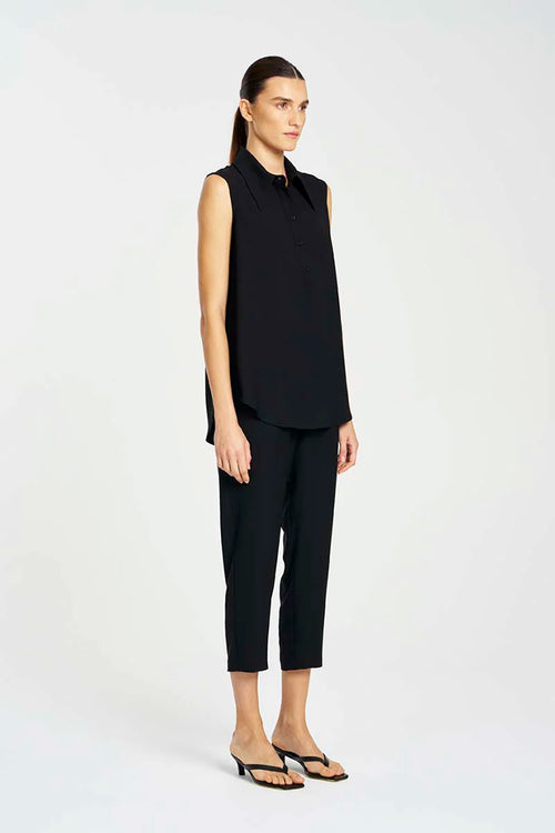 Mela Purdie F602 1917 Capri Pant in Black - Arielle Clothing