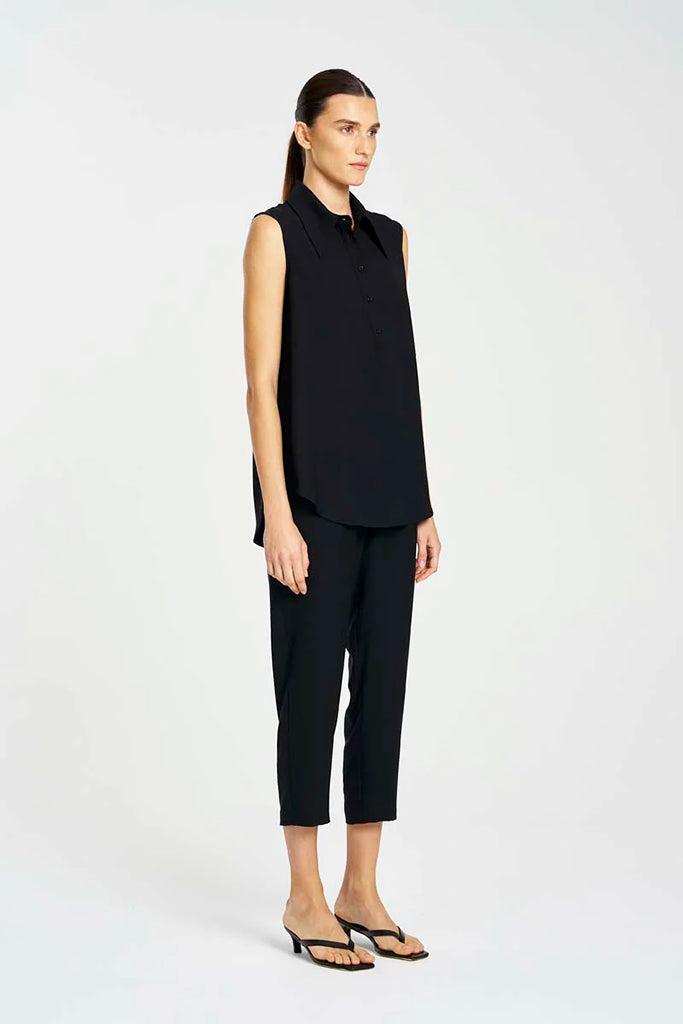 Mela Purdie F602 1917 Capri Pant in Black - Arielle Clothing