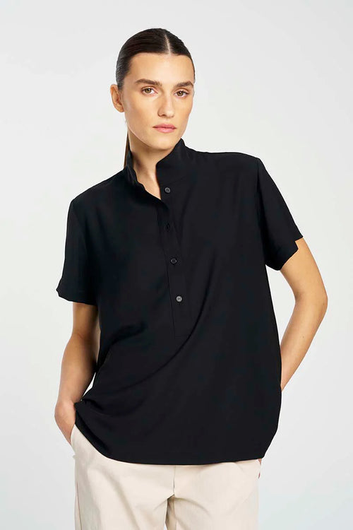 Mela Purdie F602 8768 Resort Top in Black - Arielle Clothing