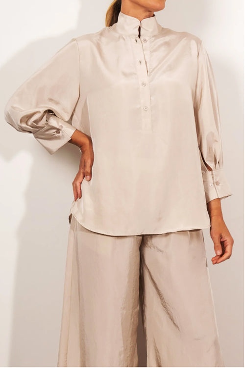 Mela Purdie F609 8706 Resort Shirt in Champagne - Arielle Clothing