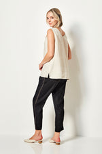 Verge Motivation Linen Tank in Sand - Arielle Clothing