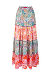 Place du Soleil No. 431 Mix Print Maxi Skirt in Multi - Arielle Clothing