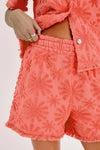 Rails River Pull On Terry Shorts in Red Sunburst - Arielle Clothing