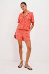 Rails River Pull On Terry Shorts in Red Sunburst - Arielle Clothing