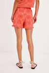 Rails River Pull On Terry Shorts in Red Sunburst - Arielle Clothing