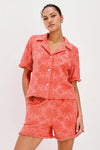 Rails Tiff Short Sleeve Terry Shirt in Red Sunburst - Arielle Clothing
