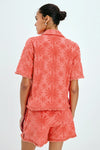 Rails Tiff Short Sleeve Terry Shirt in Red Sunburst - Arielle Clothing