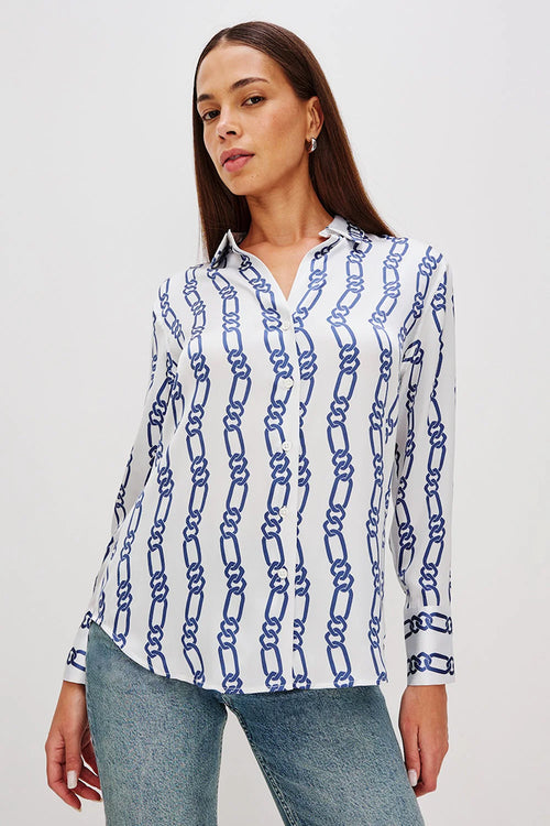 Rails Dorian Button Down Shirt in Chain Stripe - Arielle Clothing