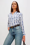 Rails Dorian Button Down Shirt in Chain Stripe - Arielle Clothing