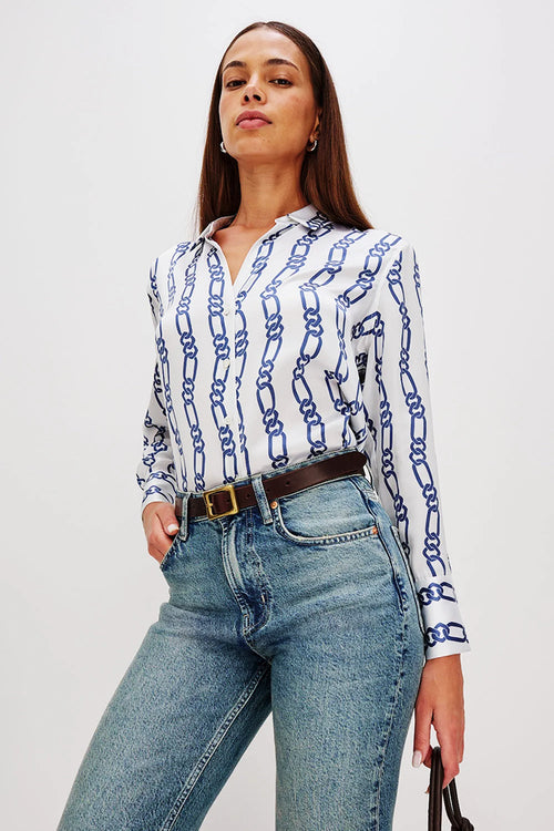 Rails Dorian Button Down Shirt in Chain Stripe - Arielle Clothing