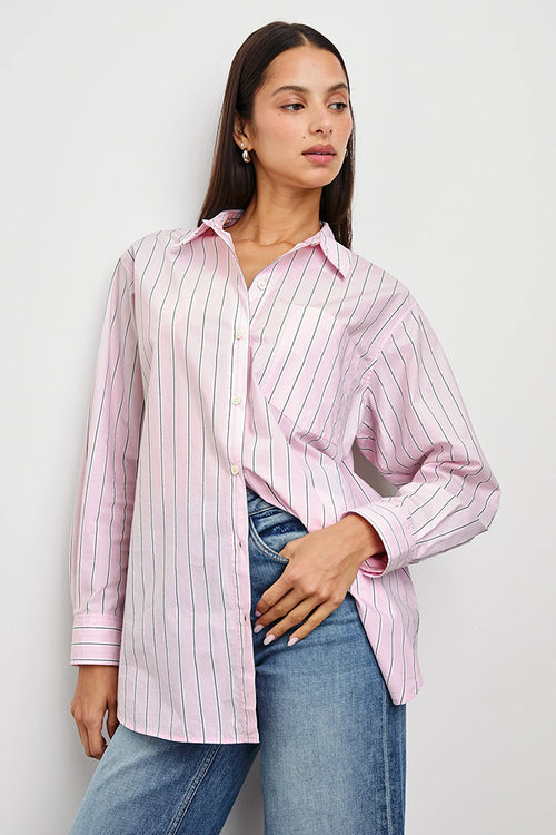 Rails Elsa Shirt in Cherry Blossom Stripe - Arielle Clothing