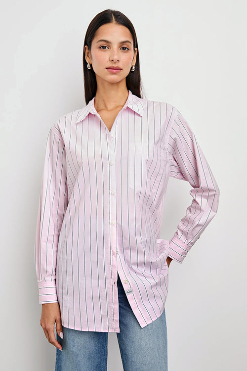Rails Elsa Shirt in Cherry Blossom Stripe - Arielle Clothing