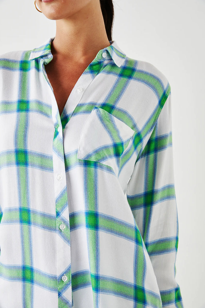 Rails Hunter Shirt in Azure Lime - Arielle Clothing