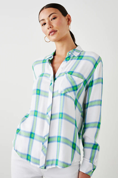 Rails Hunter Shirt in Azure Lime - Arielle Clothing