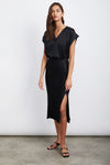 Rails Maya Satin Skirt in Black - Arielle Clothing