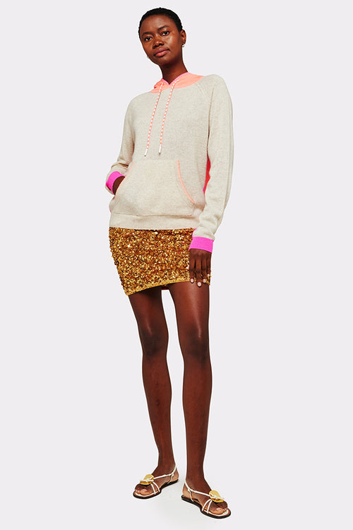 Brodie Cashmere Colour Pop Hoodie in Cygnet - Arielle Clothing
