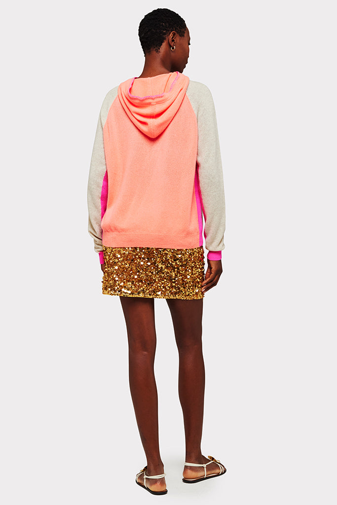 Brodie Cashmere Colour Pop Hoodie in Cygnet - Arielle Clothing