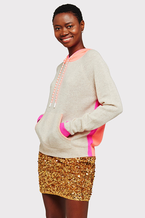 Brodie Cashmere Colour Pop Hoodie in Cygnet - Arielle Clothing