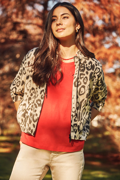 Verge Suave Jacket in Animal Print - Arielle Clothing