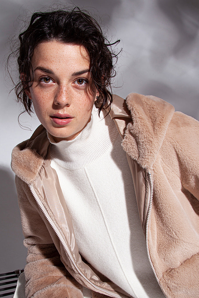 Funky Staff Marie Oversized Sweater in Naturale - Arielle Clothing