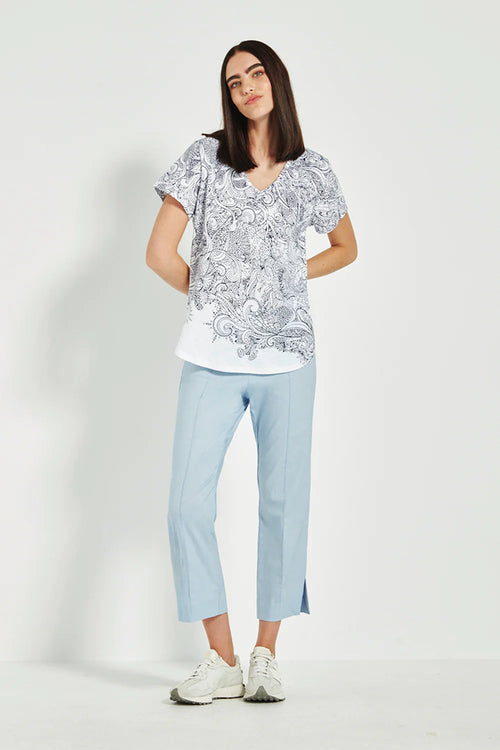 Verge Acrobat 7/8 Pant in Chambray - Arielle Clothing