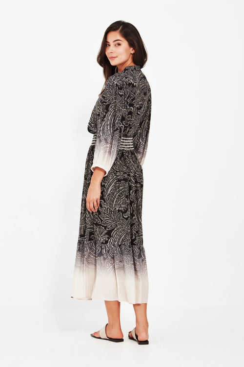  Verge Amara Skirt in Black/Print - Arielle Clothing