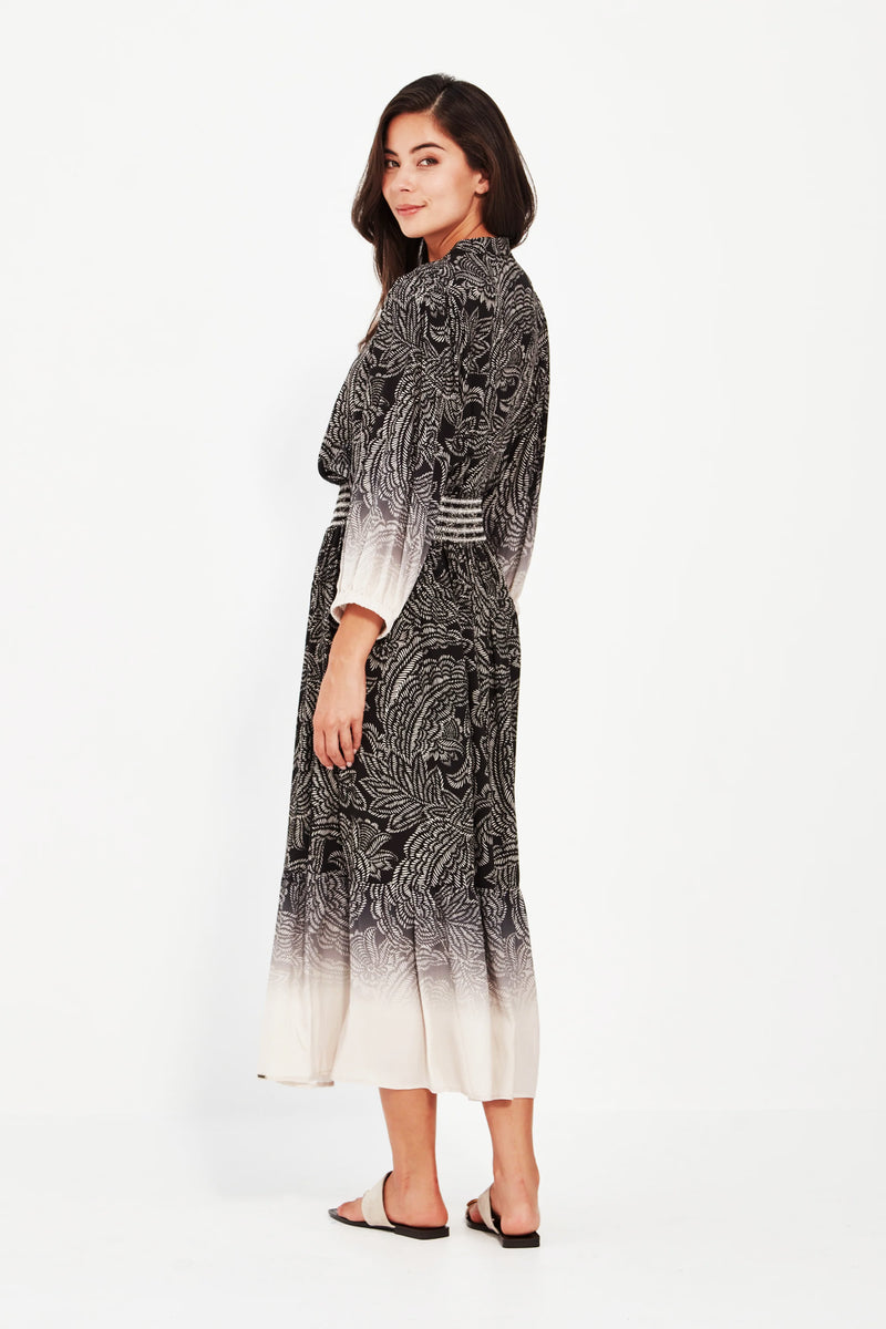  Verge Amara Skirt in Black/Print - Arielle Clothing